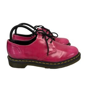 Dr. Martens Vegan 1461 Hot Pink Patent Lace Up Oxford Shoes Sneaker Women Size 8